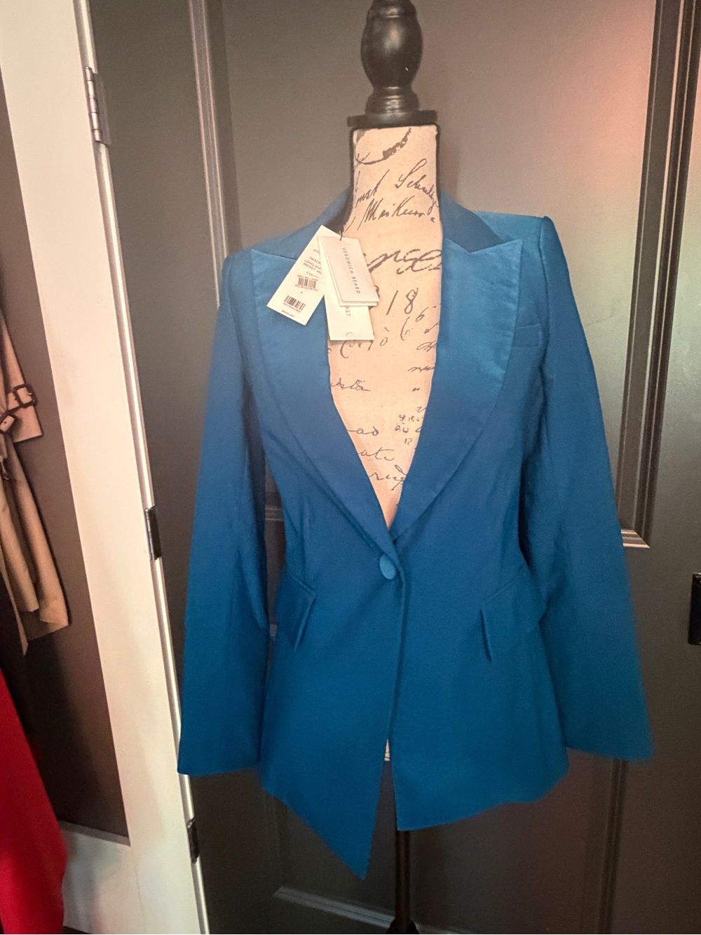 Veronica Beard Women’s Teal Single-Button Blazer Jacket